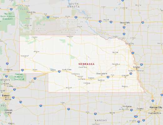 Nebraska map