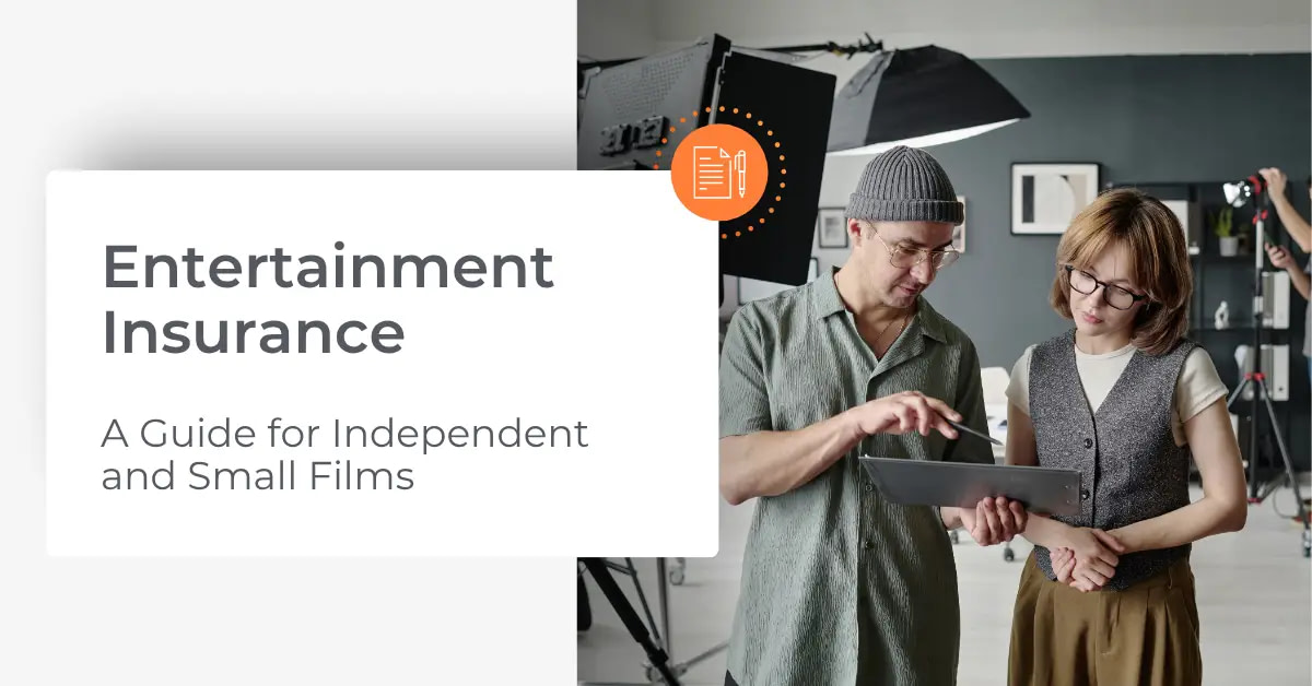 Indie filmmaker reviewing production plans while considering entertainment insurance coverage
