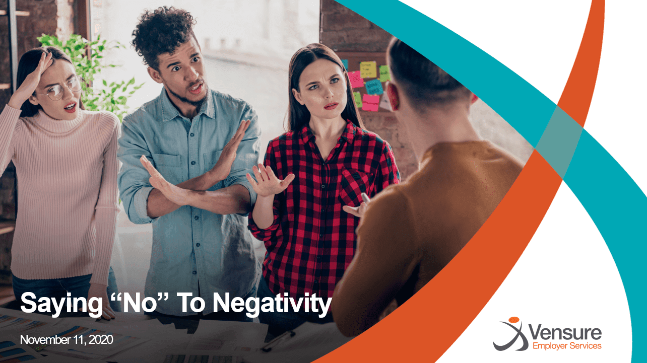 Saying "No" to negativity