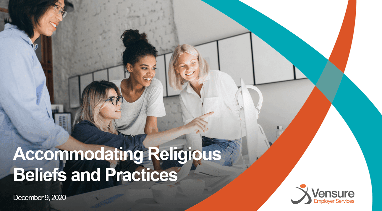 Accomodating religious beliefs in the workplace