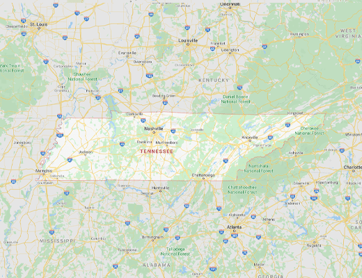 Tennessee map