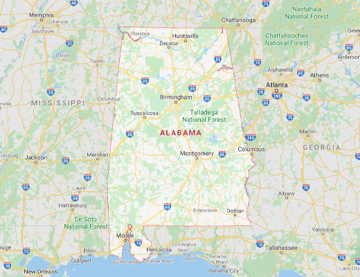 Alabama map