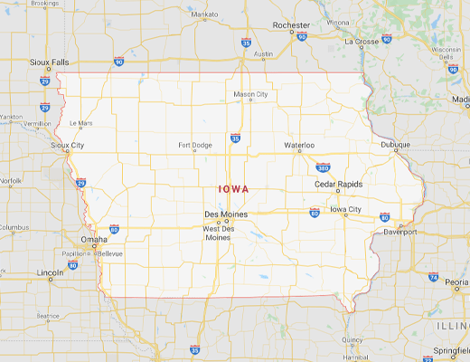 Iowa map