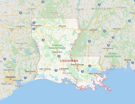 Louisiana map