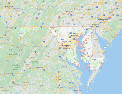 Maryland map
