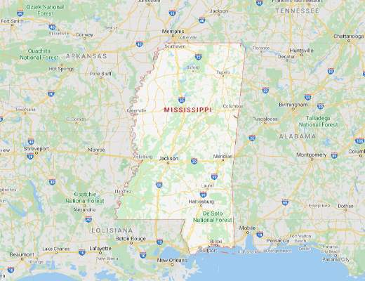 Mississipi map