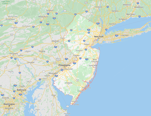 New Jersey map