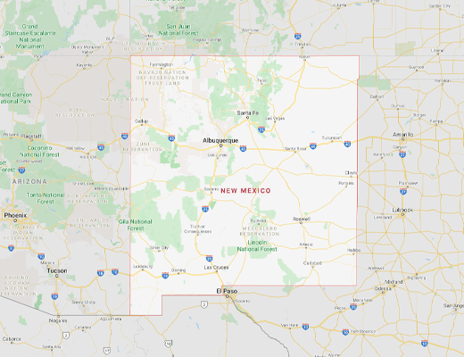 New Mexico map