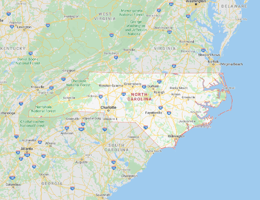 North Carolina map
