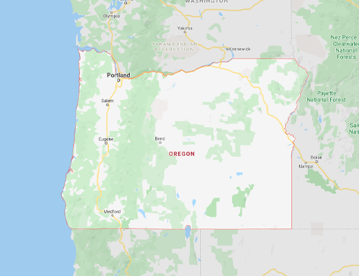 Oregon map