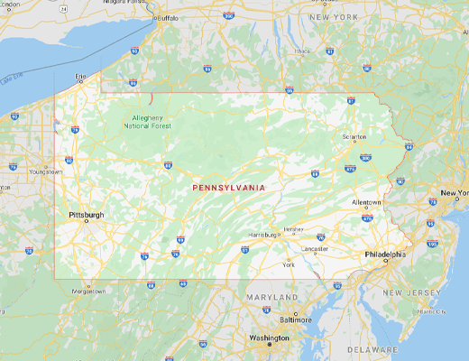 Pennsylvania map
