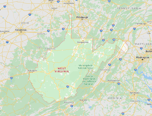 West Virginia map