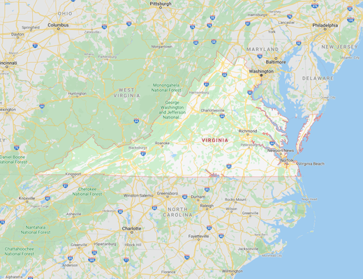 Virginia map