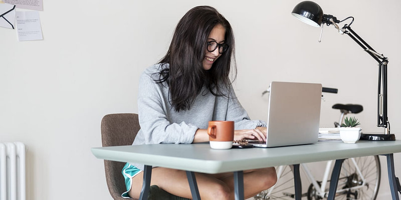 Professional Telecommuting From Home In Casual Attire