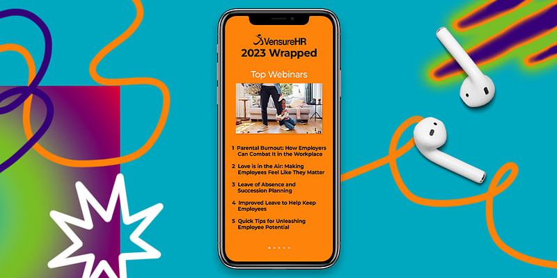 A cellphone with the top vensure webinars