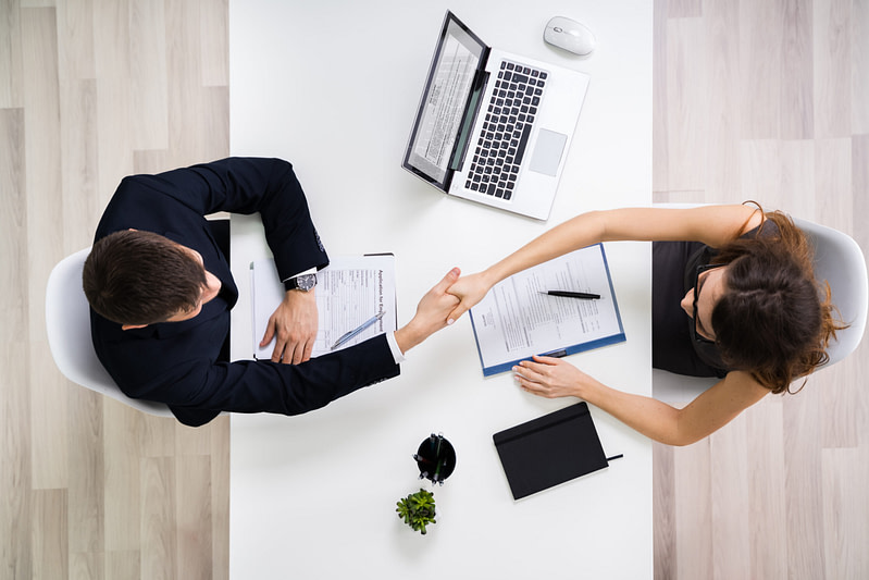 Two Business people Shaking Hand