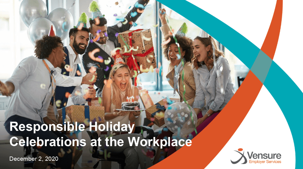 Responsible holiday celebrations at work
