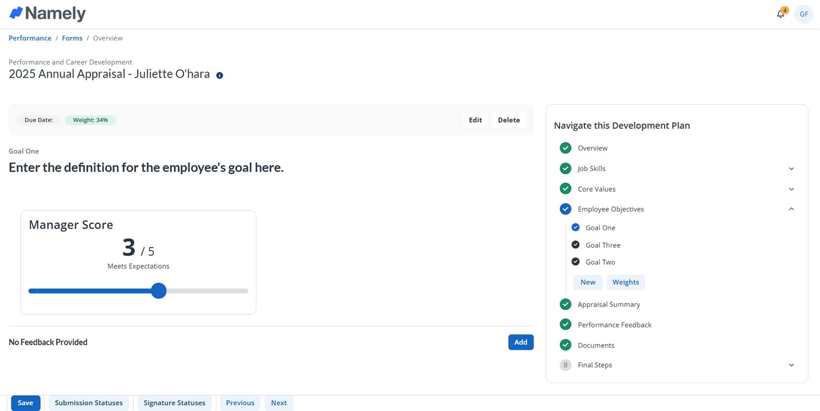Performance Management in an All-in-One HCM | Namely