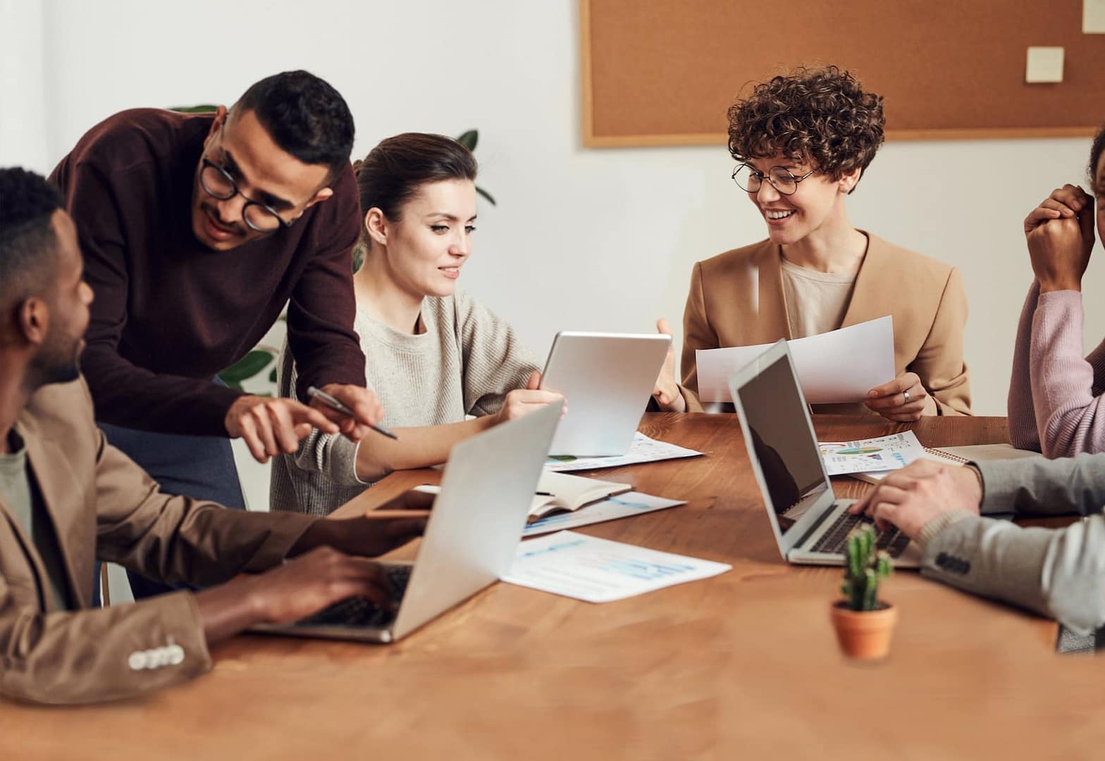 A gruop of co workers