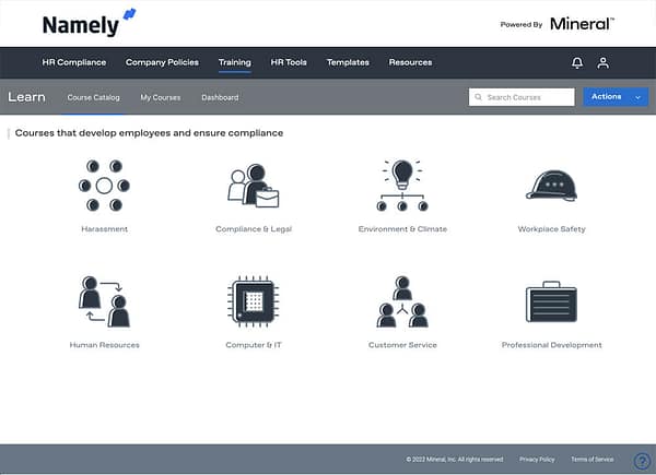 Learning Training Panel