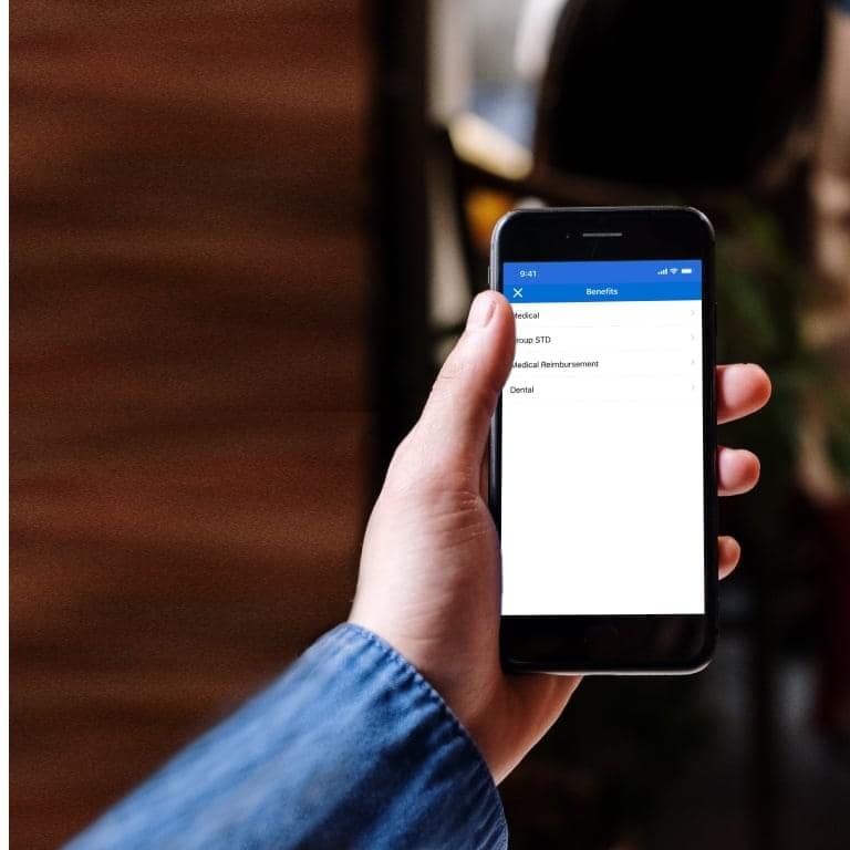 Person holding a cellphone