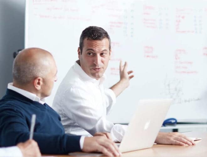 A man giving a presentation