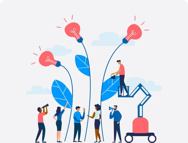 Flowes with people graphic