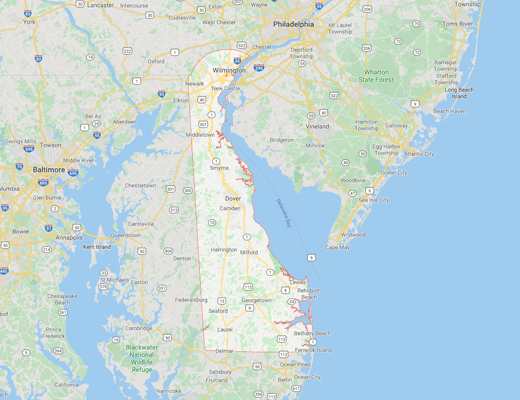 Delaware map