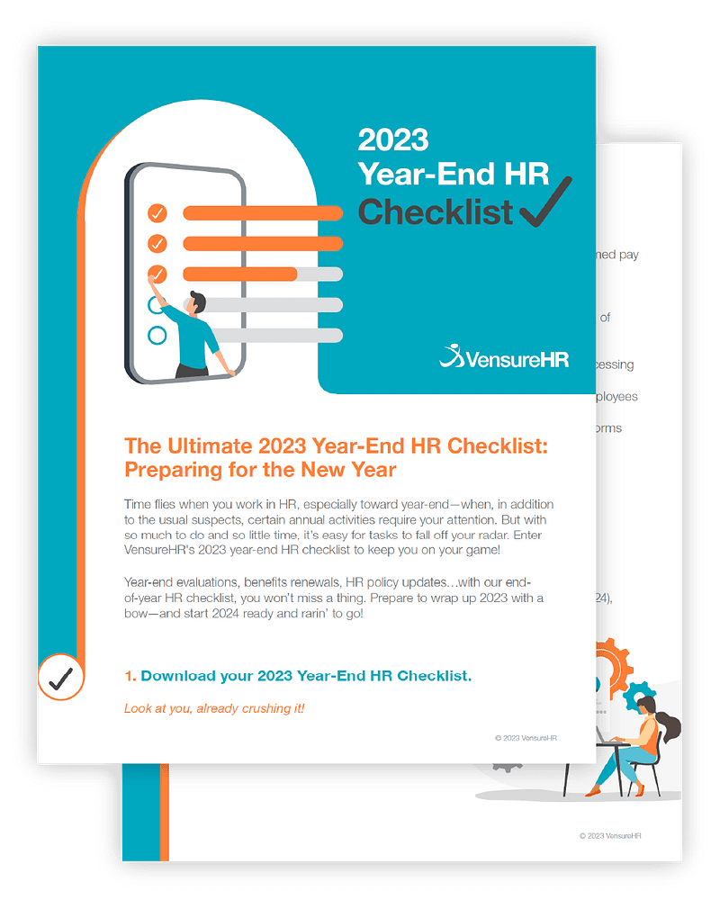Preview image of what is inside the Year-End Human resources Checklist