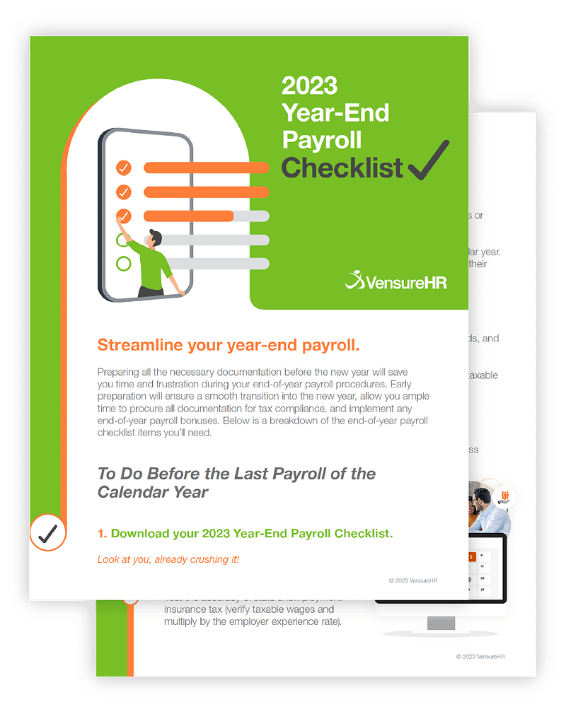Preview image of what is inside the Year-End Payropll Checklist