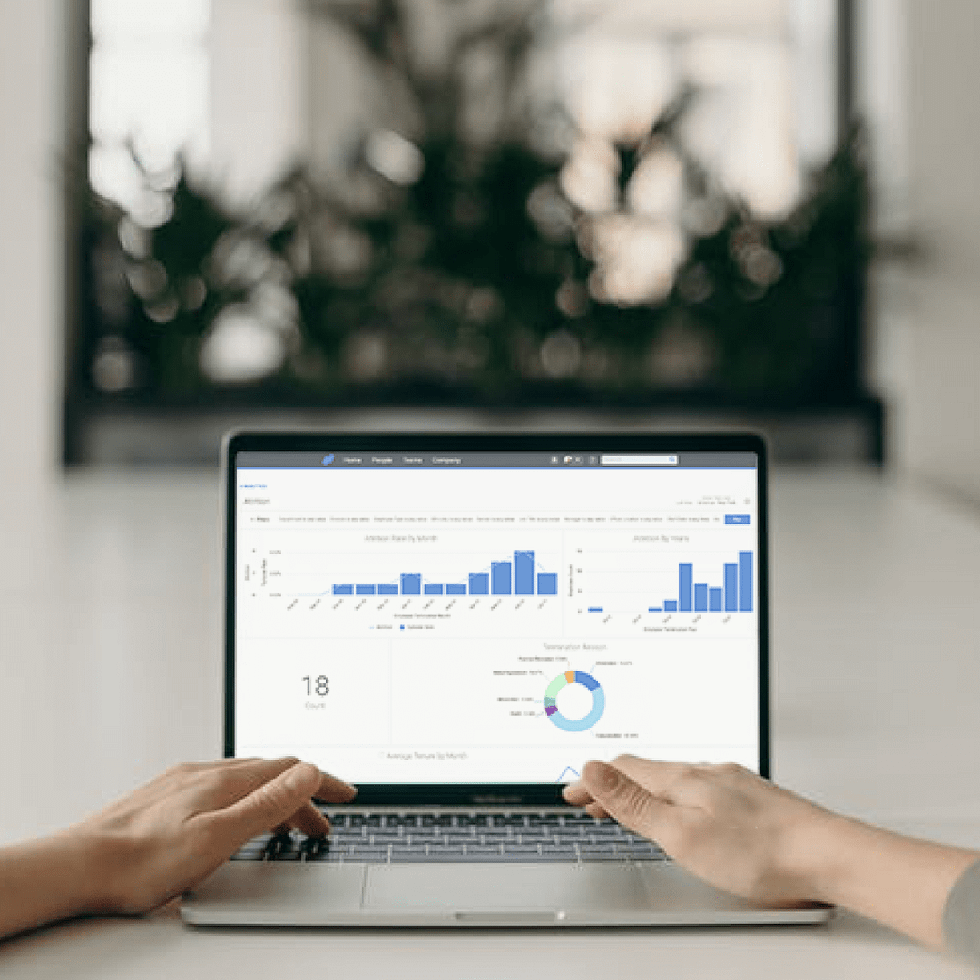 Person working with a computer