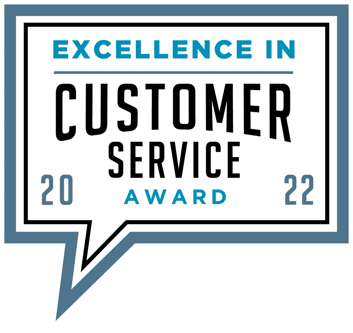 Excellence in customer service award logo