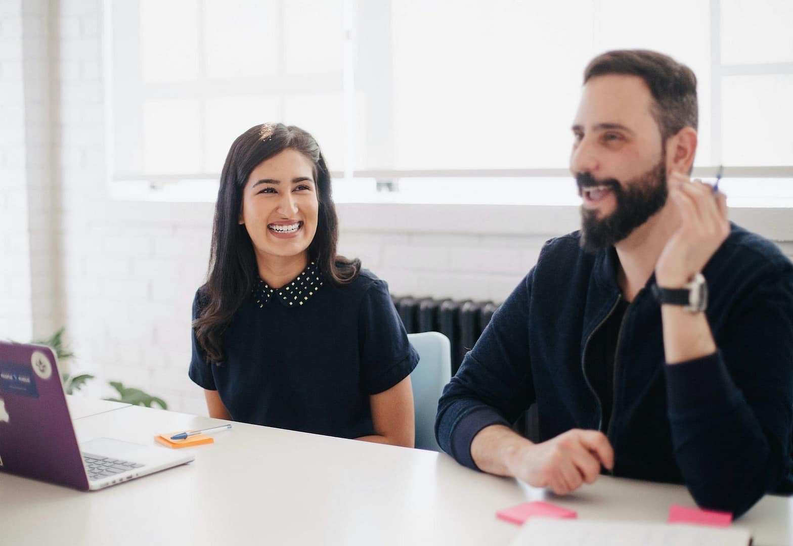 Man and Woman Laughing