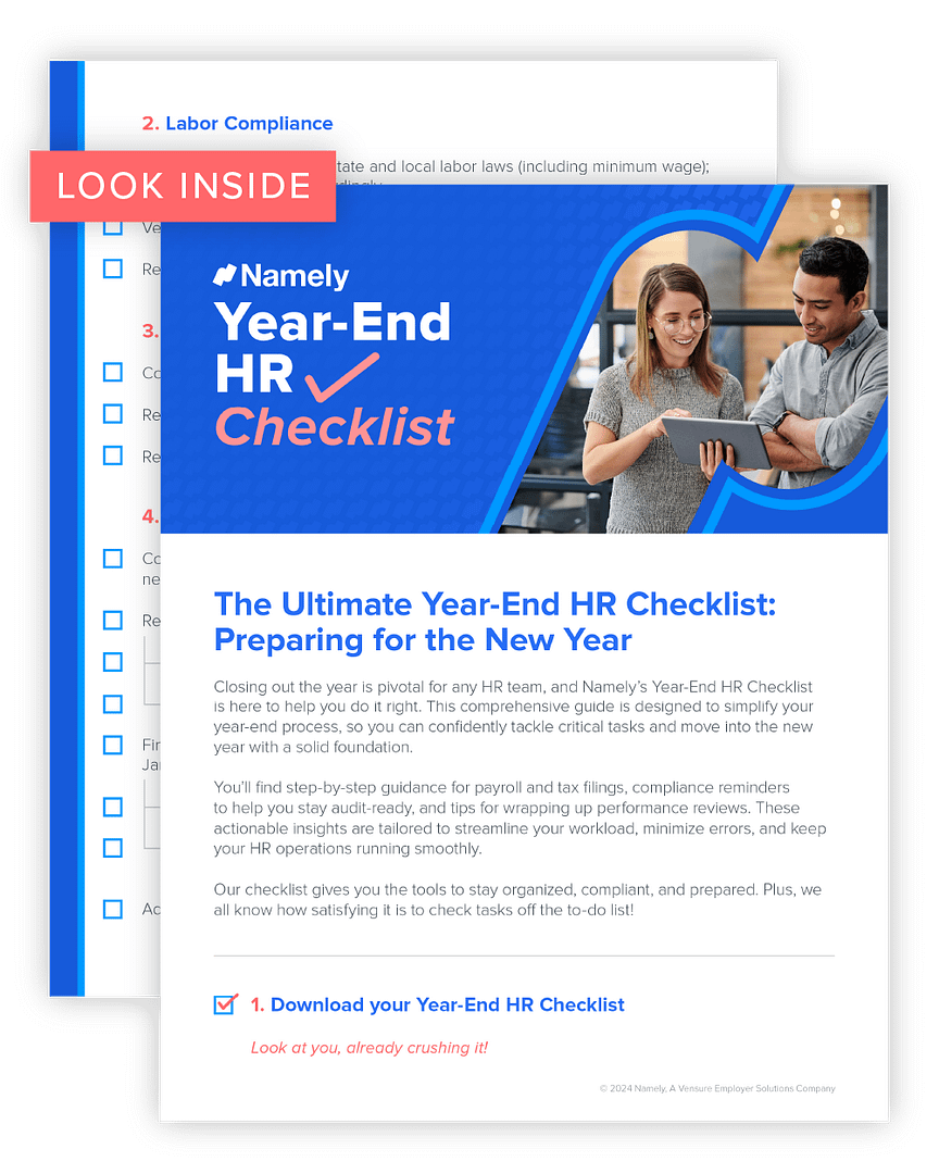Namely’s Year-End HR Checklist