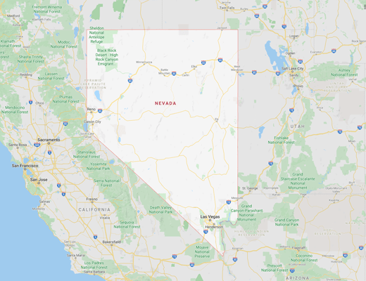 Nevada map