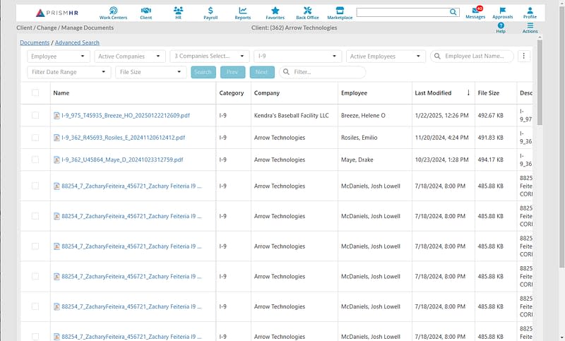 PrismHR Document Management - PrismHR