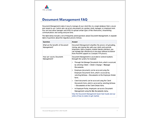 Document Management FAQ