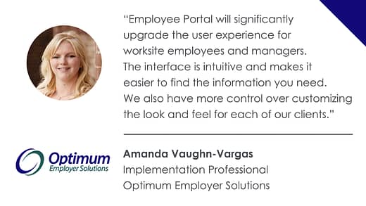 Customer testimonial about PrismHR's employee portal software