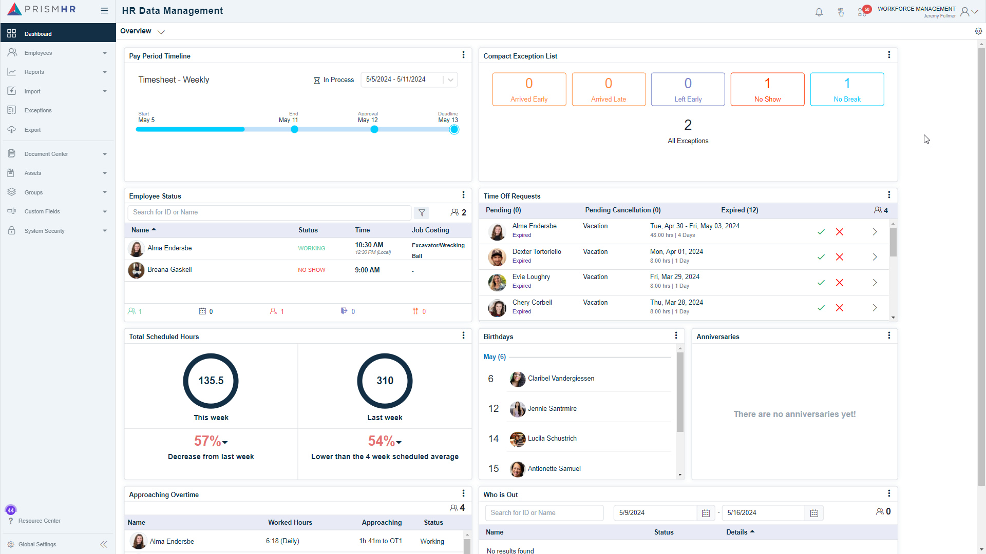 PrismHR Workforce Management | PrismHR